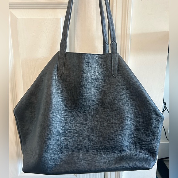 Hard to Find Banana Republic Large Leather Black Tote - Picture 1 of 4